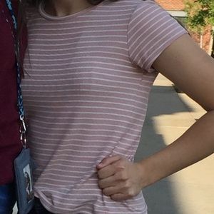 Pink and white t shirt